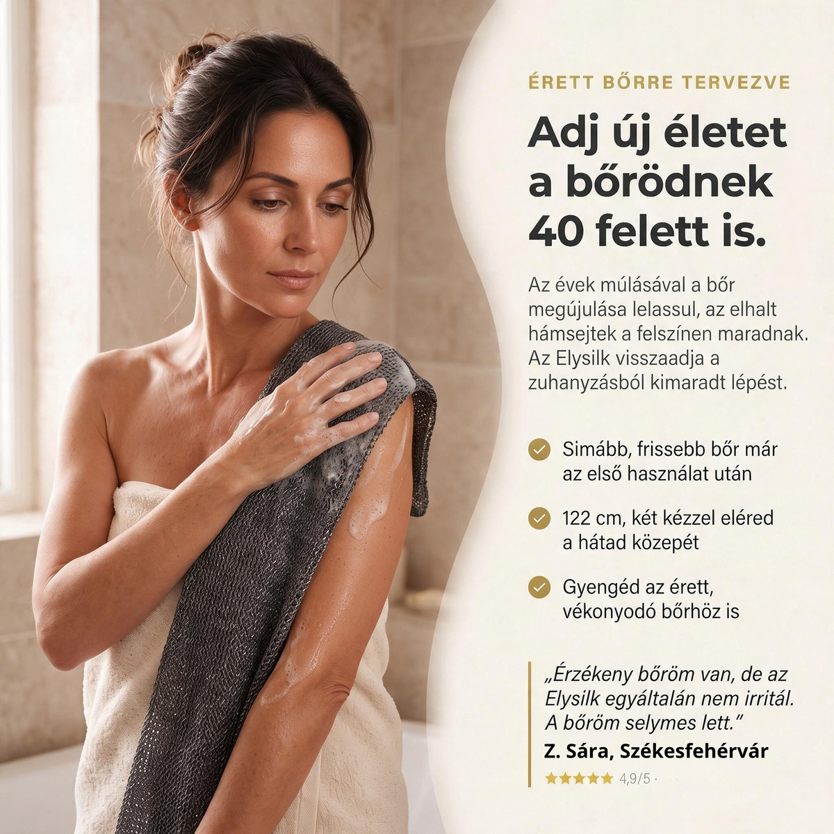 Elysilk Bőrmegújító Törölköző